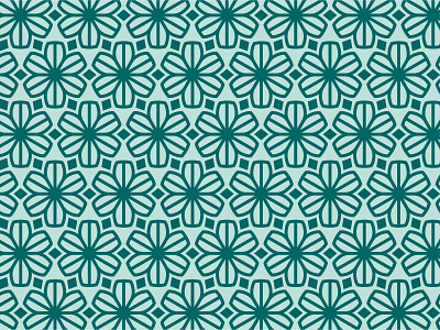 Geometric Pattern branding floral flower geometric green leaves logo plants seamless pattern vector pattern