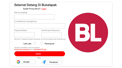 Bukalapak Sign Up (Belajar)