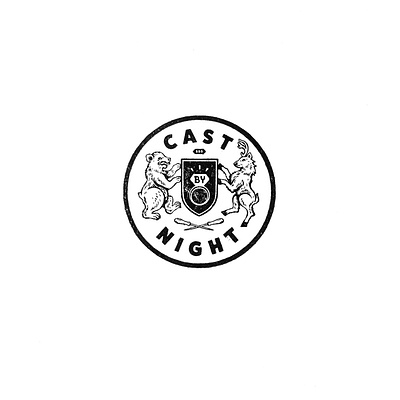 Cast By Night crest drawing illustration design jewellery jewellery logo logo sam dunn stamp