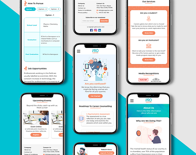 Pro Garten - Mobile Web Application career career counseling education mobile mobile design mobile web mobile web app mobile web application mobile website mobile website design online career counseling ui ui design ux ux design web app