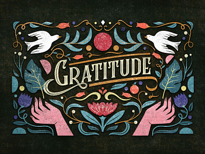 Gratitude artist digital art digital illustration female illustrator illustration illustrator south africa typogaphy typographic