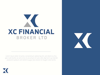 XC Financial Broker logo brand identity finacial logo finance logo logodesign