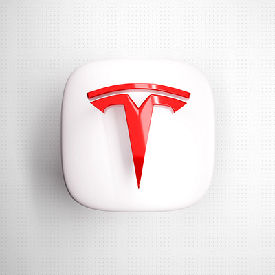 Tesla 3d blender car design elonmusk icon logo logodesign tesla thebigbangicons