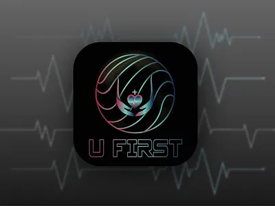 Medical app Logo (U-FIRST) adobe illustrator app logo gradient logo graphicdesign icon design illustration logo medical app medical logo