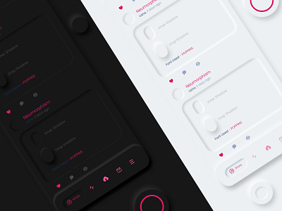 Soft UI / Neumorphism adobexd dark mode dribble shot flatdesign grid layout light mode mockup neumorphic design neumorphism soft ui stacks ui design