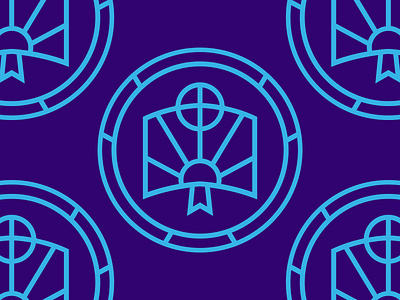 Redemption Story Church Icon blue branding design flat icon illustrator logo logo design minimal outline outline icon purple ui design vector