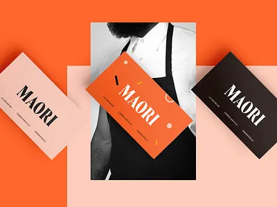 Maori brand brand identity branding buisness card color creative design elegant foodie graphic logo maori minimal restaurant stuff studio stuffstudio typography visual