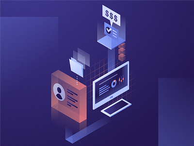 Automated Something or Other illustration illustrator isometric profile tech