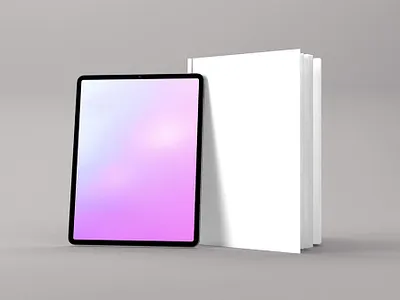 iPad Pro and Book Mockup PSD book book and ipad book cover mockup digital book mockup ipad pro ipad pro book ipad pro mockup mediamodifier mockup generator photoshop book mockup psd book cover