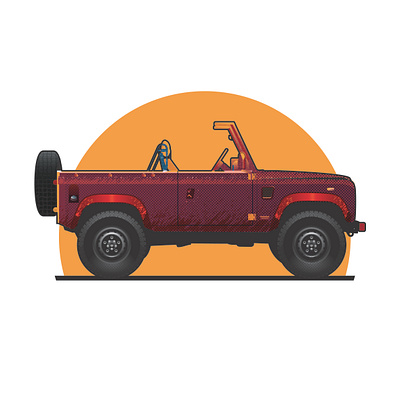 Land Rover Defender design graphic design halftone illustration illustrator logo texture vector