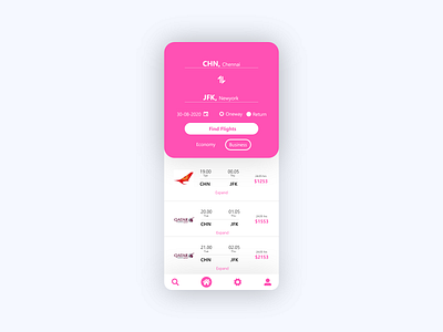 Flight Search UI design daily ui day 68 dailyui dailyuichallenge flight app flight booking flight search