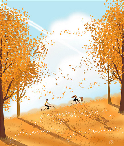 Summer Fields country couple dailylife design digital design digitalart digitalillustration flat illustration illustrator love minimal vector