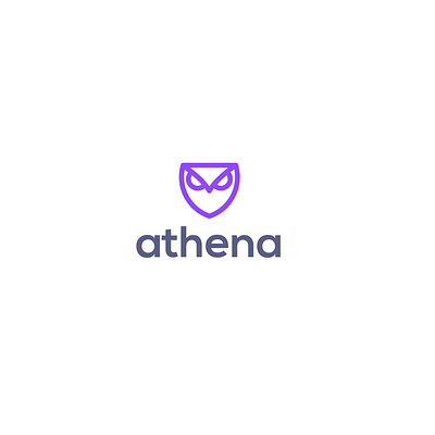 athena approved design animal bird clever creative design logo minimal owl protect protection security shield simple