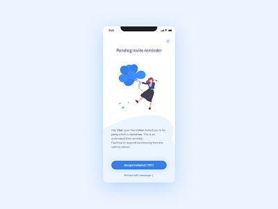 Daily UI #078 - Pending Invitation app app design application illustration interface interface design invitation invite mobile mobile app mobile app design mobile design pending product design ui ui design uidesign ux ux design uxui