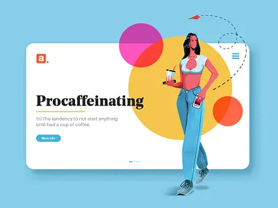 PROCAFFEINATING - Illustration branding coffee illustration illustrator photoshop ui