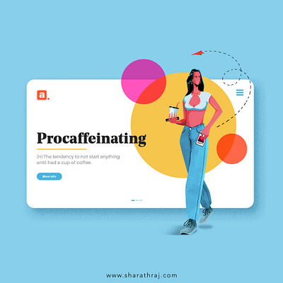 PROCAFFEINATING - Illustration branding coffee illustration illustrator photoshop ui