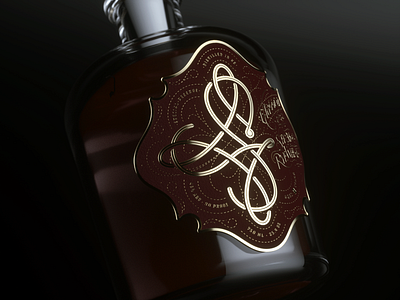 Glassco Pub Hooch 3d alcohol blackletter branding c4d decorative lettering monogram ornate plaid render stitch tartan type typography whiskey