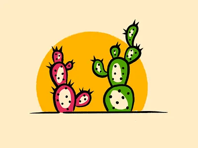 Cosmo & Wanda You Ain't Slick cactus cartoon desert draw illustration nick plant prickly pear procreate