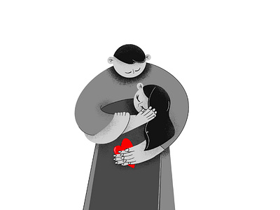 Love flat style illustration 2d character character characterdesign digital drawing digital painting digital2d flat illustration flatdesign heart home illustration love procreate art visual art