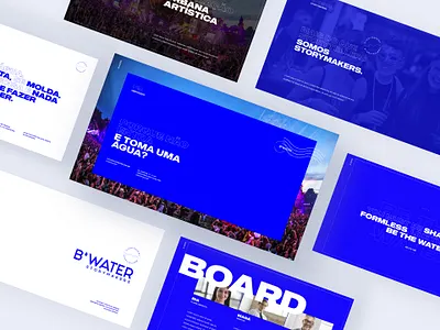 B'Water Agency agency blue branding keynote powerpoint presentation presentation layout