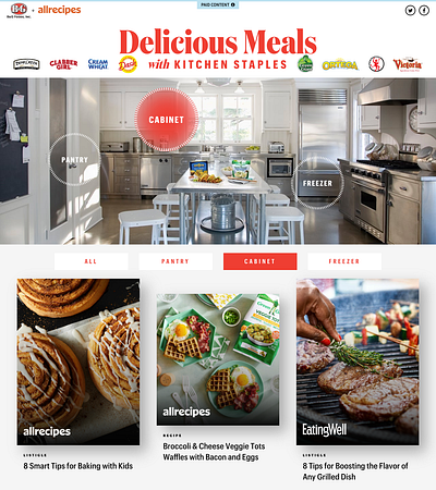 B&G Foods: Delicious Meals with Kitchen Staples branded content branding data insights design native advertising storytelling ui ux web