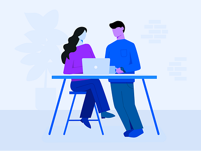 Team chat chat communication coworker illustration laptop people talk team teamwork