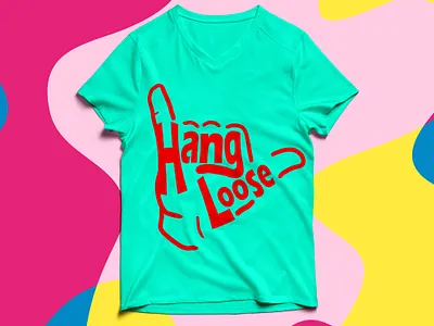 hang loose apperal branding design illustration