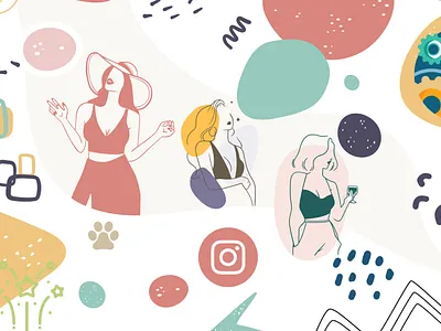 Party Girl illustration photoshop