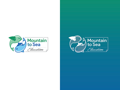 Mountain to Sea logo illustration logo typography