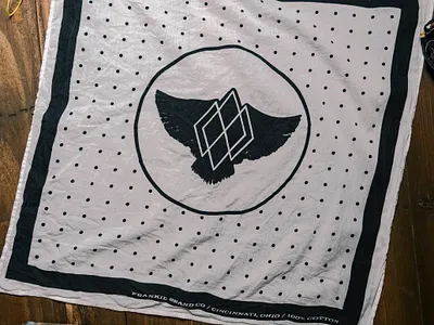 Frankie Brand Eagle Shadow Bandana bandana branding cincinnati for sale logo logo mark mark product photography texture vintage