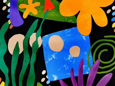 Abstract pattern play blue bold design green illustration pattern shapes surface design texture yellow