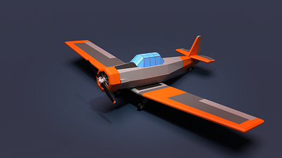 Low Poly SAAF North American T6 Harvard 3d art airplane asset forge aviation blender3d harvard illustration low poly