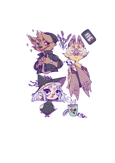 Sticker pack creaturedesign illustraion stickers
