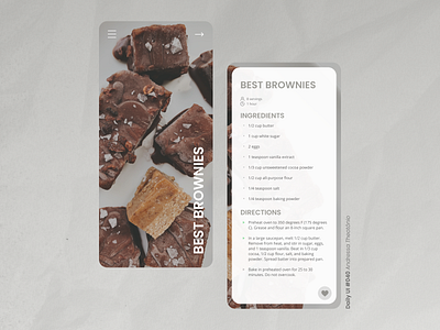 Recipe brownies dailyui dailyui040 recipe ui ui ux uxdesign