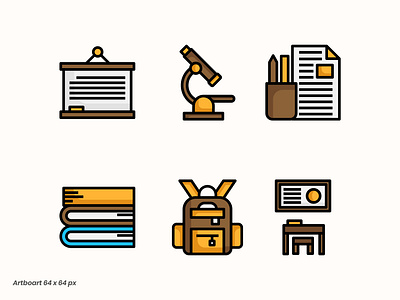 Back to School Icon Set design icon icon design icon set iconography symbol symbol icon symbols ui