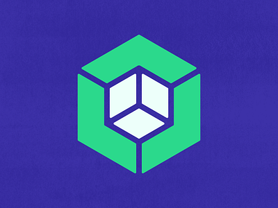 Cube + Connection | Logo Concept | 006 006 blue bold branding concept connection cube dimension geometric green icon illusion logo logos matt sullivan texture violet white