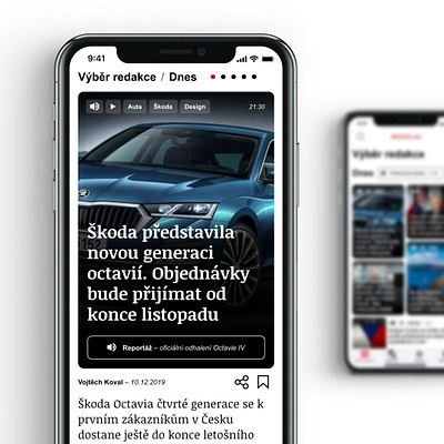 News app design - iRozhlas app freelancer irozhlas newsapp radiobroadcaster ux uxui uxuidesign uxuidesigner webdesign webdesigner