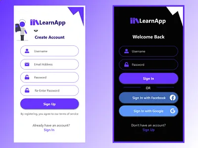 Daily U1 001 100daychallenge app daily 100 challenge daily ui dailyui sign in page sign in ui sign up screen signup