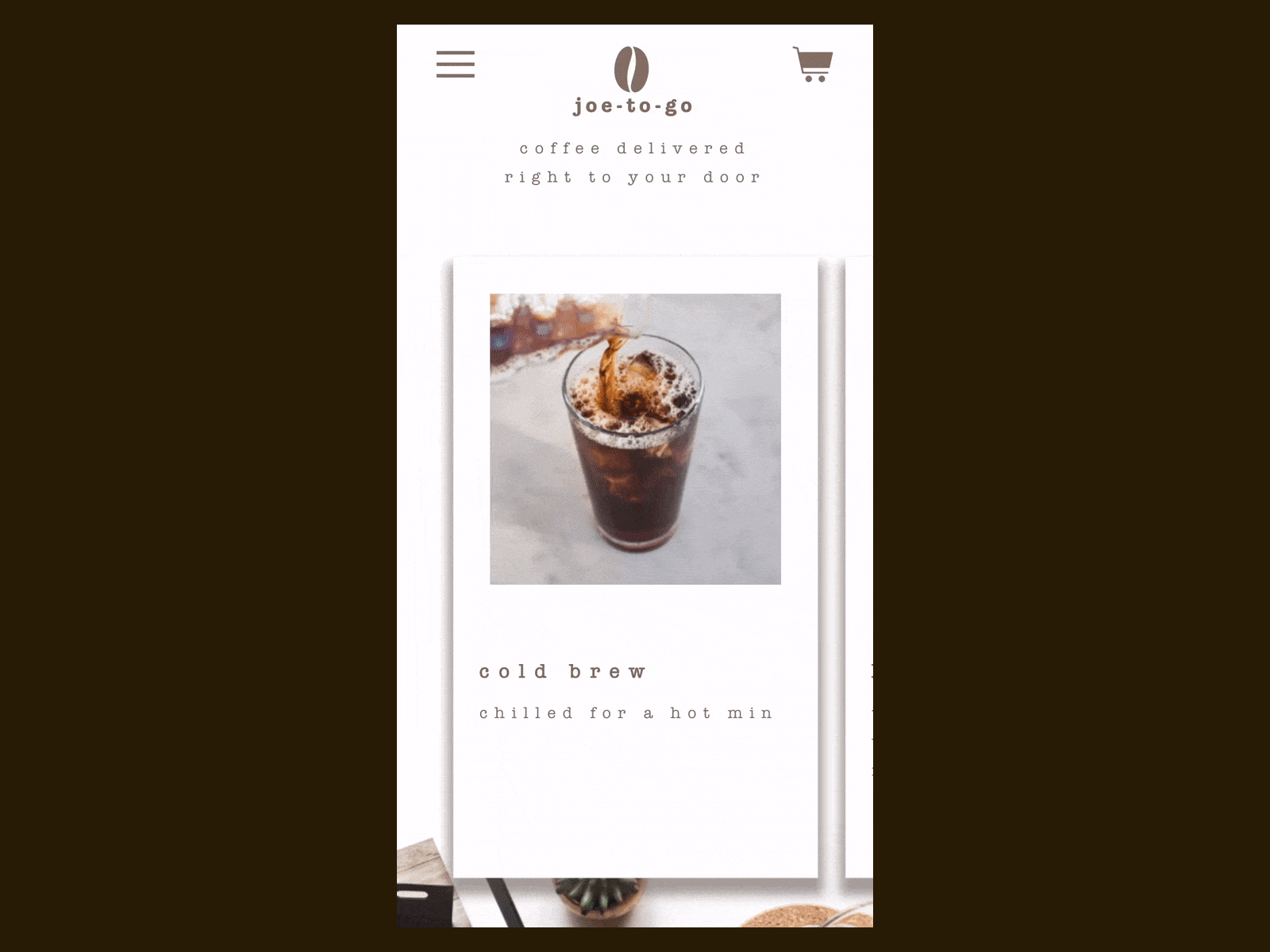 joe-to-go app app design branding design logo minimal mobile photoshop ui ux