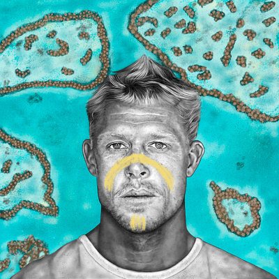 Mick aboriginal australia boho mickfanning portrait procreate surf surfer surfing tribe