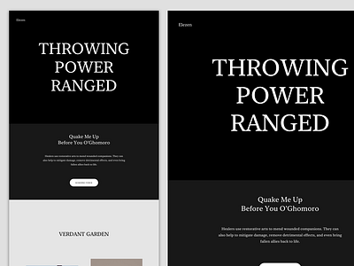 Throwing Power Ranged WEB black dashboard design ui ux web web design white