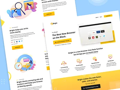 Website for Desktop Browser illustration ui website