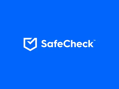 SafeCheck Revised blue brand brand identity branding check concept exploration figma logo logotype mark minimal branding shield