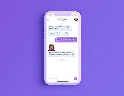 Direct Messaging app chat design message minimalism mobile ui