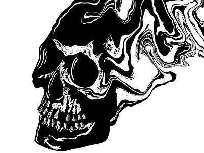 Morphing Skull artwork charleypangus design draw drawing handdrawn illustration ipadpro procreate skulls