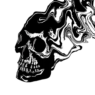 Morphing Skull artwork charleypangus design draw drawing handdrawn illustration ipadpro procreate skulls