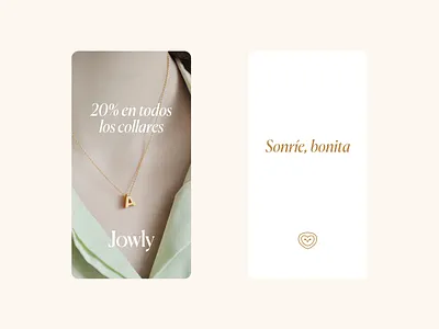 Jowly instagram stories brand identity branding clean feminine gold instagram stories instagram story jewel jewelery jewelry logo luxury minimal necklace necklaces story typography