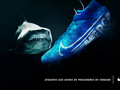 Caça arte arte digital design digital foto fotografia illustration manipulation nike noite photo photoshop pintura pintura digital shark soccer