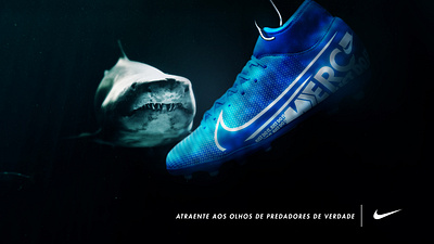 Caça arte arte digital design digital foto fotografia illustration manipulation nike noite photo photoshop pintura pintura digital shark soccer