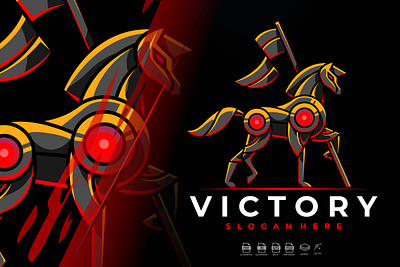 Mecha Robotic Flag Horse Logo Design 3d animal animal art animal illustration animation branding cyber design flag futuristic graphic design horse illustration logo mecha motion graphics robotic ui unique vector